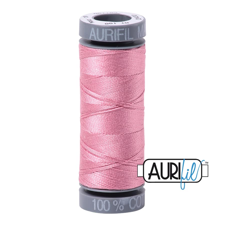 28wt Cotton Thread in 2430 Antique Rose by Aurifil - Image 2