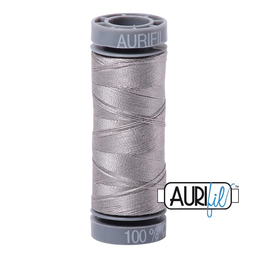 28wt Cotton Thread in 2620 Stainless Steel by Aurifil - Image 2