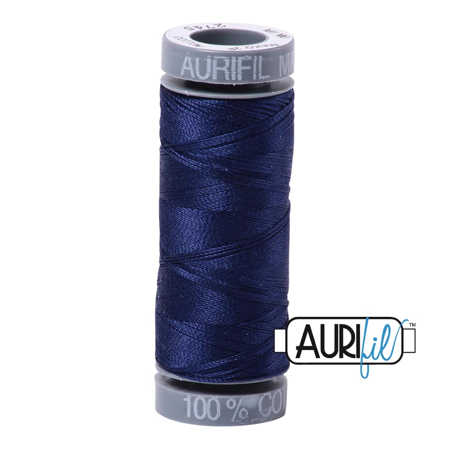 28wt Cotton Thread in 2745 Midnight by Aurifil - Image 2