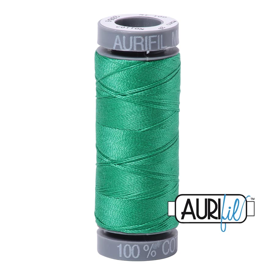 28wt Cotton Thread in 2865 Emerald by Aurifil - Image 2