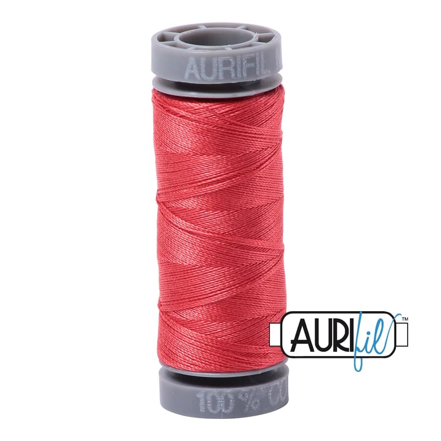 28wt Cotton Thread in 5002 Medium Red by Aurifil - Image 2