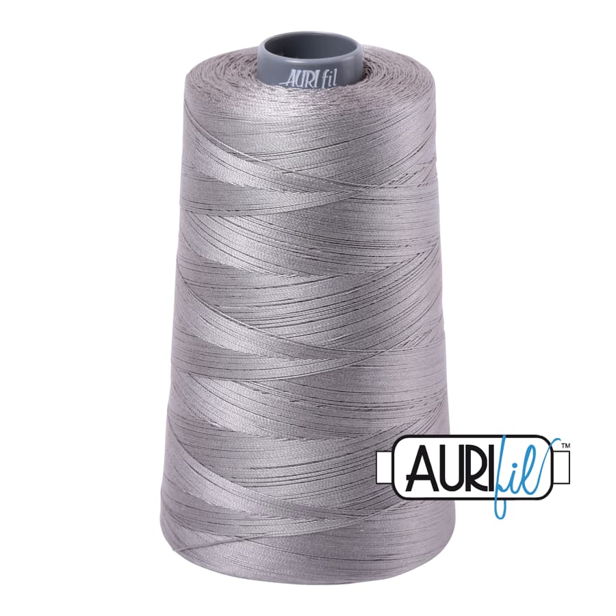 28wt Cotton Thread in 2620 Stainless Steel by Aurifil - Image 3