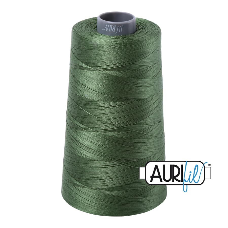 28wt Cotton Thread in 2890 Very Dark Grass Green by Aurifil - Image 3