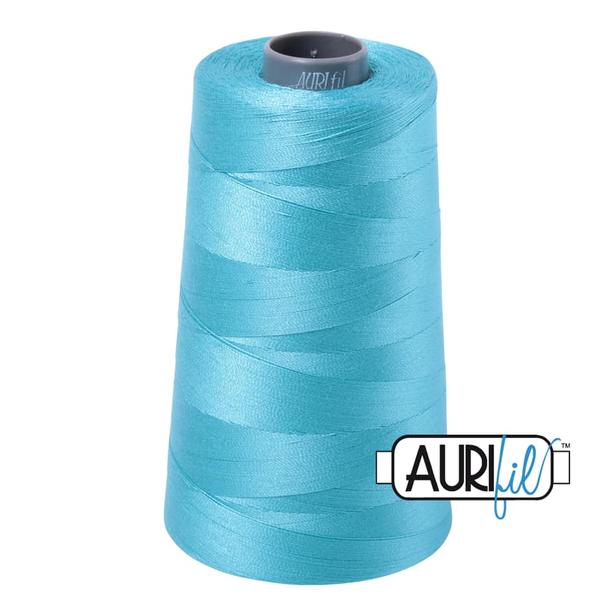 28wt Cotton Thread in 5005 Bright Turquoise by Aurifil - Image 3
