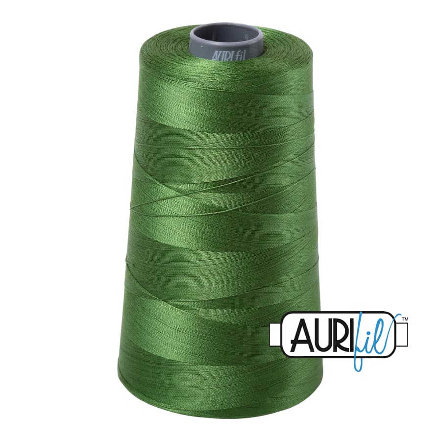 28wt Cotton Thread in 5018 Dark Grass Green by Aurifil - Image 3