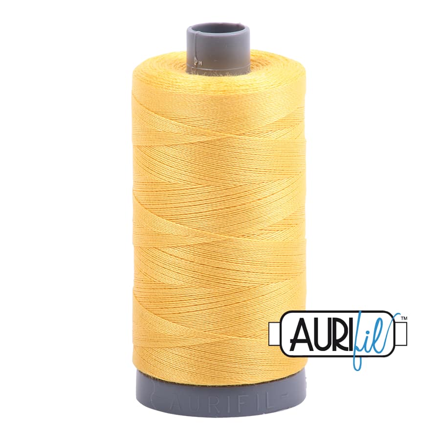 28wt Cotton Thread in 1135 Pale Yellow by Aurifil