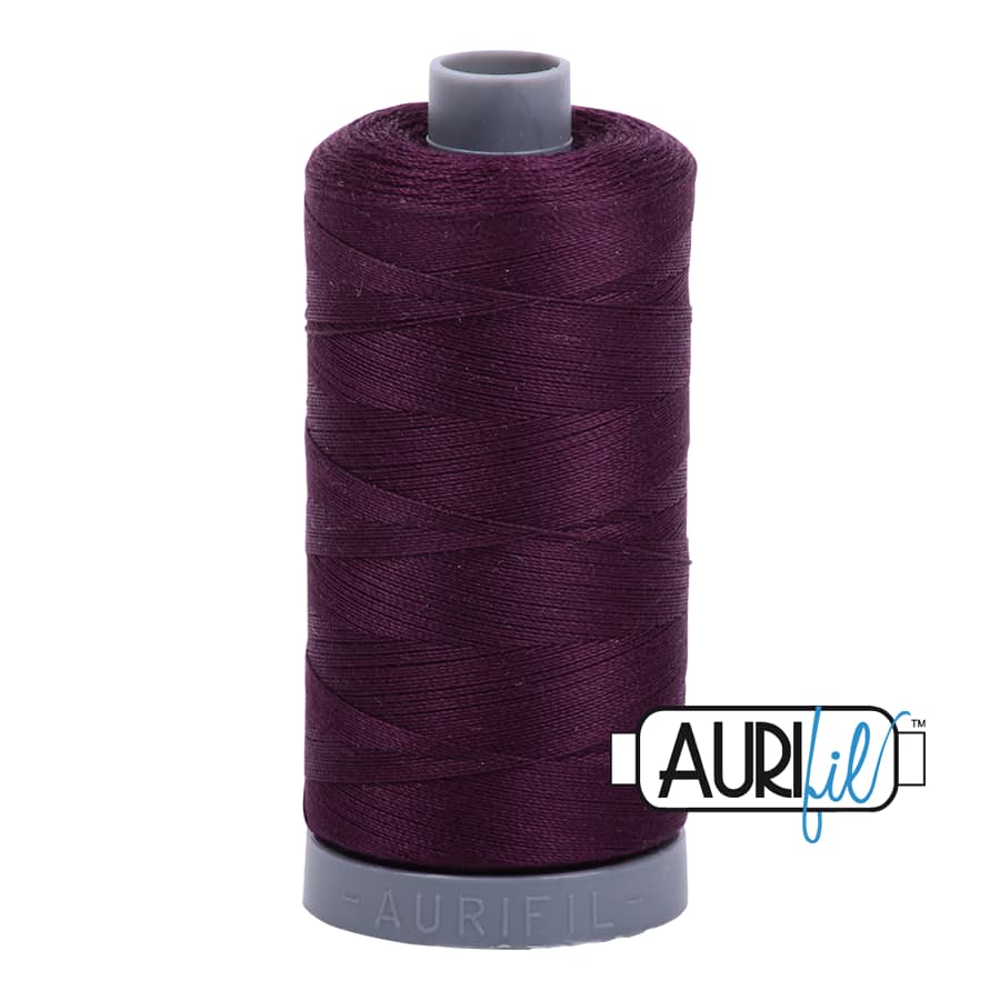 28wt Cotton Thread in 1240 Very Dark Eggplant by Aurifil