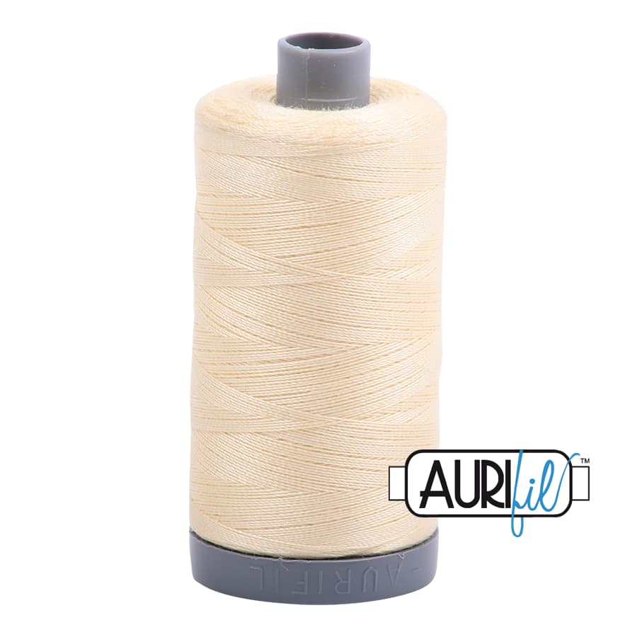28wt Cotton Thread in 2110 Light Lemon by Aurifil