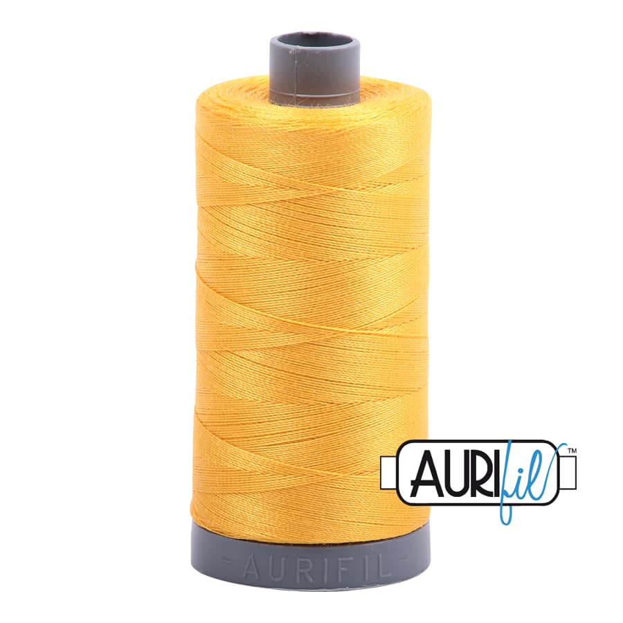 28wt Cotton Thread in 2135 Yellow by Aurifil