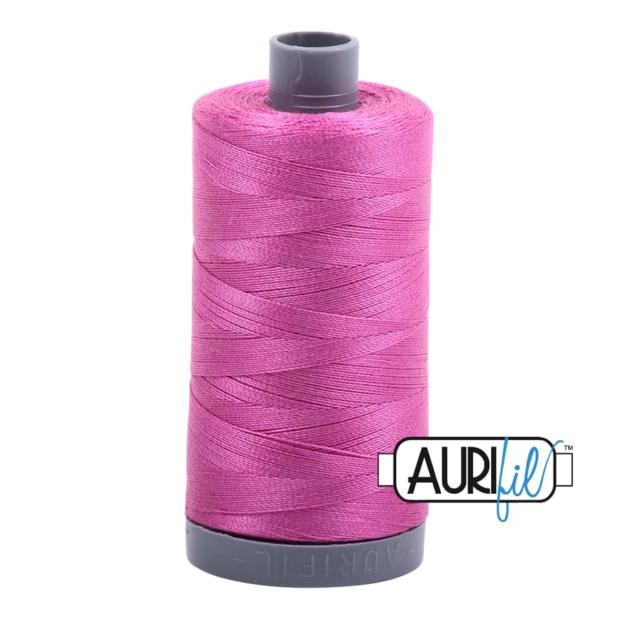28wt Cotton Thread in 2588 Light Magenta by Aurifil