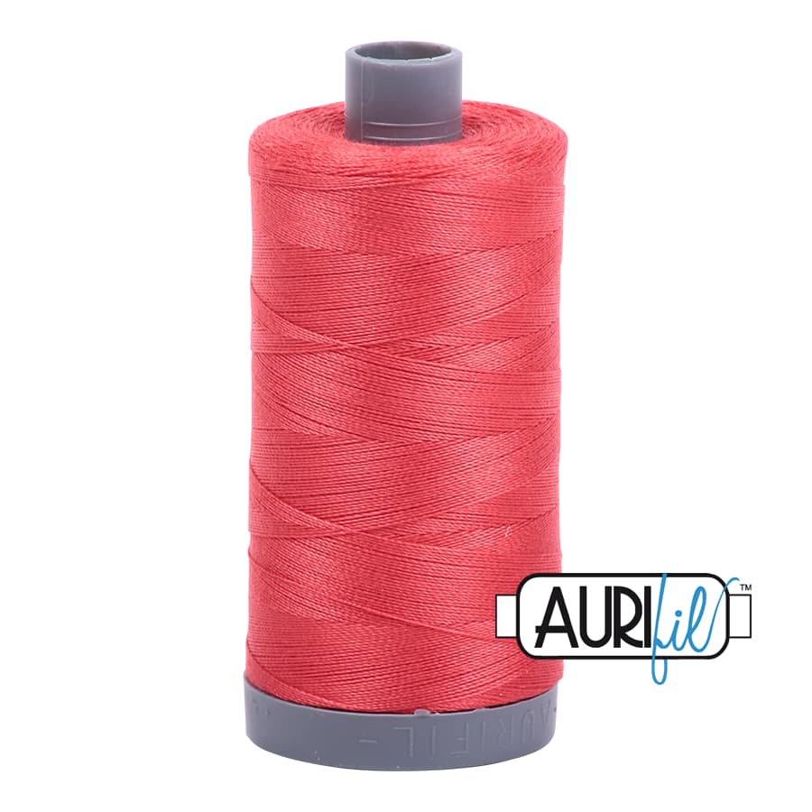 28wt Cotton Thread in 5002 Medium Red by Aurifil