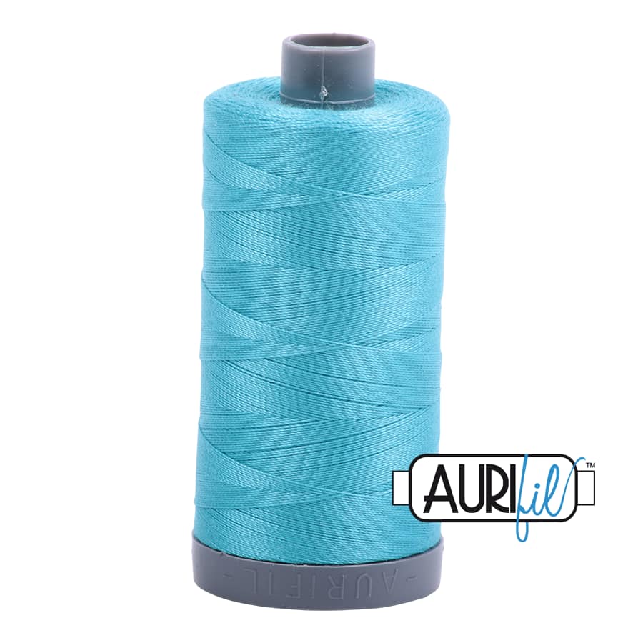 28wt Cotton Thread in 5005 Bright Turquoise by Aurifil