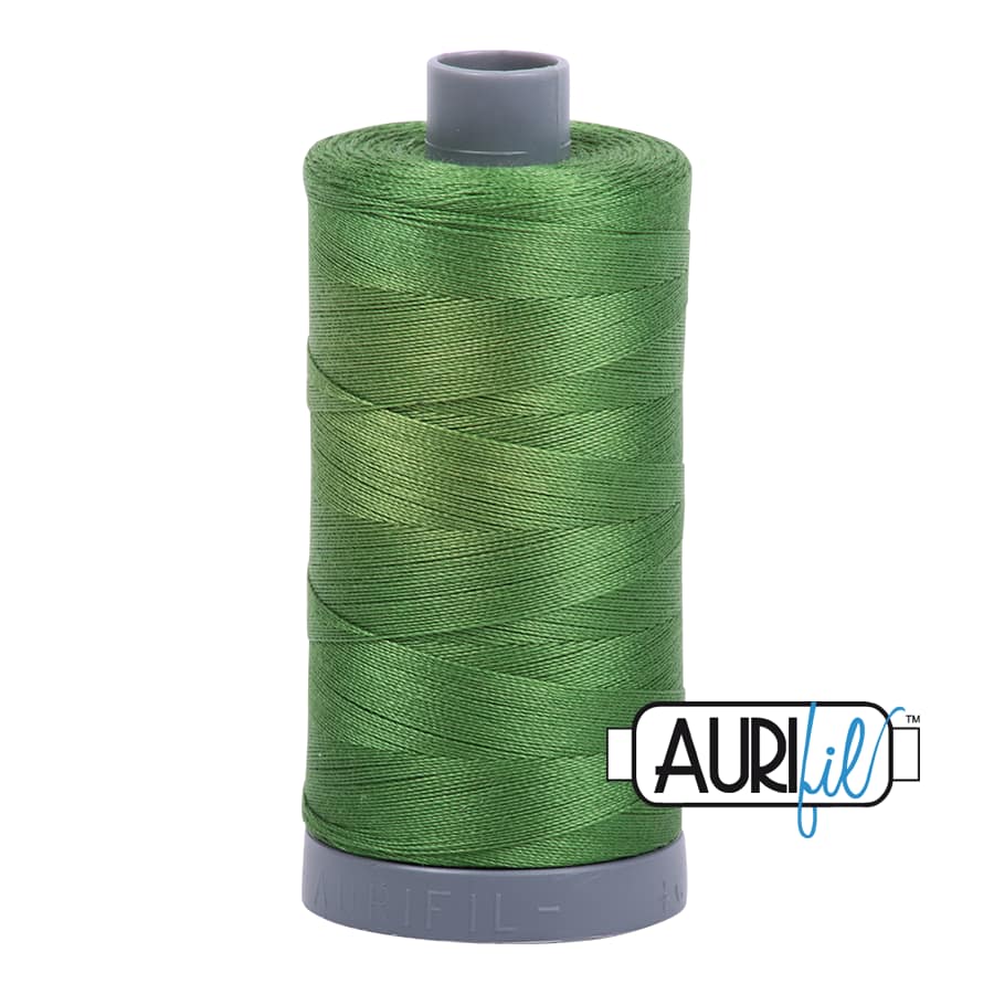 28wt Cotton Thread in 5018 Dark Grass Green by Aurifil
