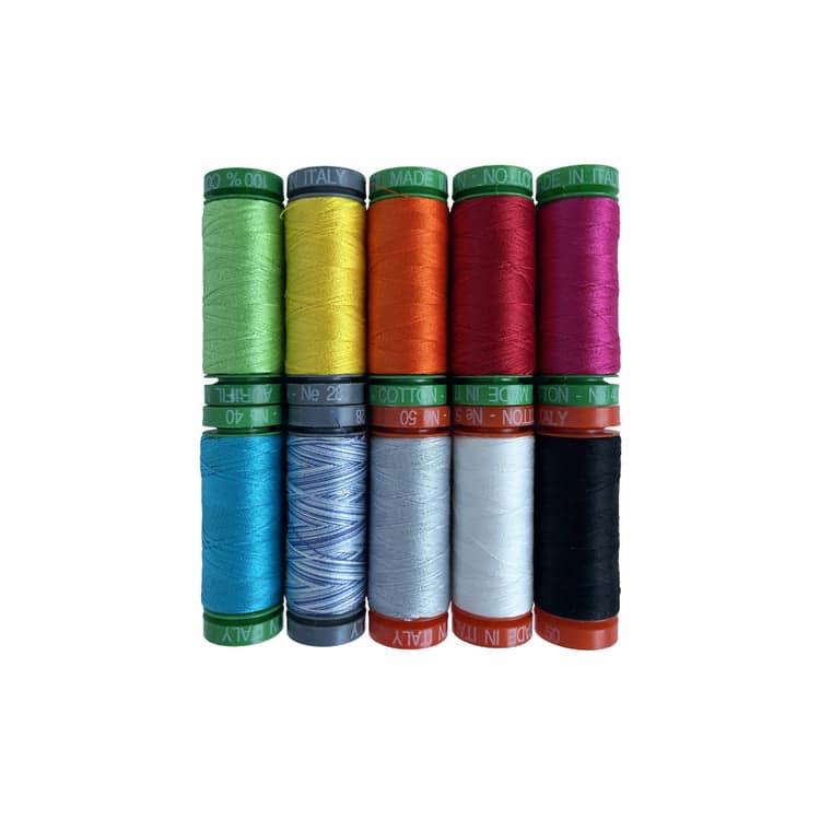 We Sew Too: The Mend, Make, and Recreate Collection by Clive Bruder, Cotton Thread Set by Aurifil