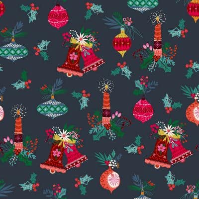 Cotton Fabric, 44" Wide in Bells & Candies, a Helen Black Design by Dashwood Studio
