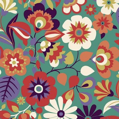 Cotton Fabric, 44" Wide in Flora large a Sholto Drumlanrig Design by Dashwood Studio