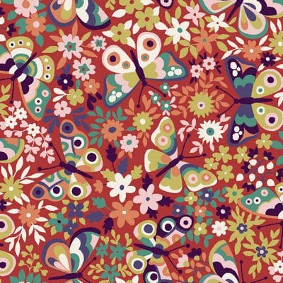 Cotton Fabric, 44" Wide in Flora and fauna a Sholto Drumlanrig Design by Dashwood Studio