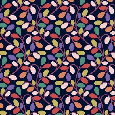 Cotton Fabric, 44" Wide in Glade vine dark a Sholto Drumlanrig Design by Dashwood Studio