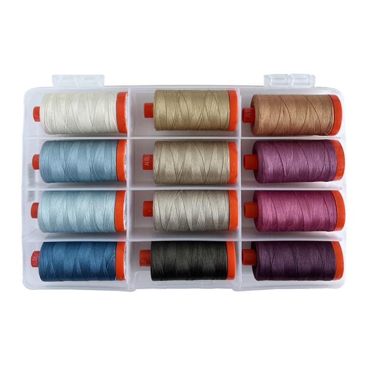 English Garden by Edyta Sitar, 50wt Cotton Thread Set by Aurifil