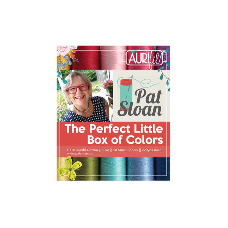 The Perfect Little Box of Colors by Pat Sloan, 50wt Cotton Thread Set by Aurifil - Image 2