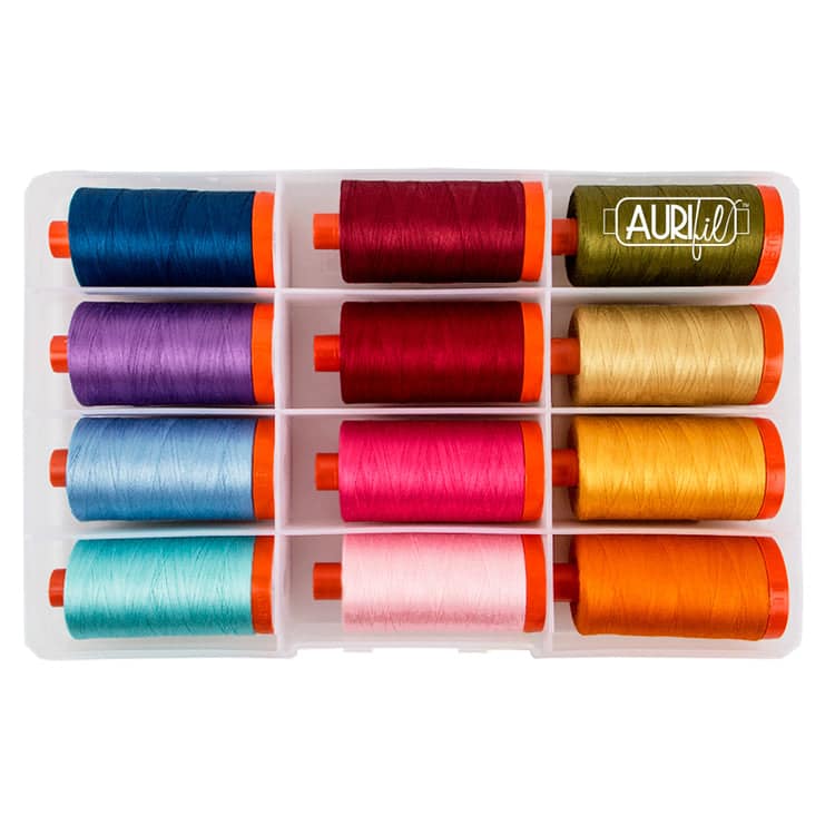 Perfect Box of Colors by Pat Sloan, 50wt Aurifil Thread Collection by Aurifil