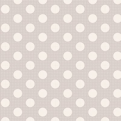 Cotton Fabric, 44" Wide in Medium Dots Light Grey by Tilda