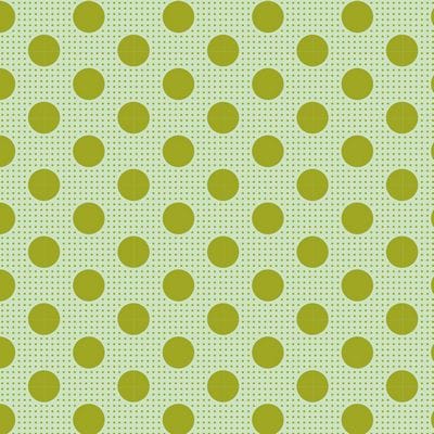 Cotton Fabric, 44" Wide in Medium Dots Green by Tilda
