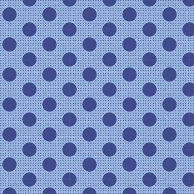 Cotton Fabric, 44" Wide in Medium Dots Denim Blue by Tilda