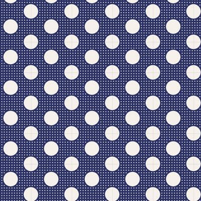 Cotton Fabric, 44" Wide in Medium Dots Night Blue by Tilda