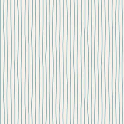 Cotton Fabric, 44" Wide in Pen Stripe Light Blue by Tilda