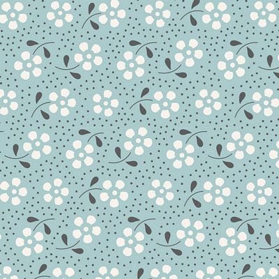 Cotton Fabric, 44" Wide in Meadow Teal by Tilda