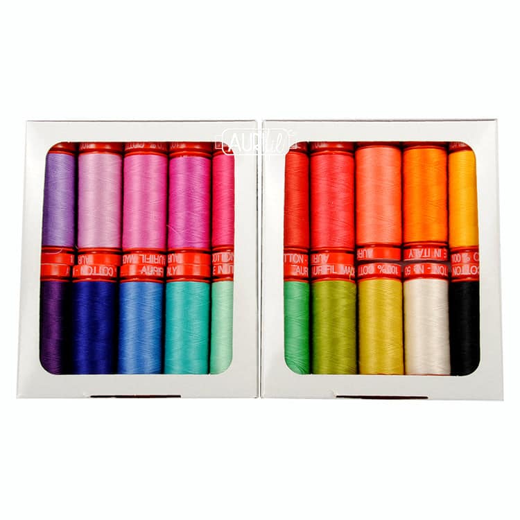 Tula Sunrise Collection by Tula Pink, 50wt Cotton Thread Set by Aurifil