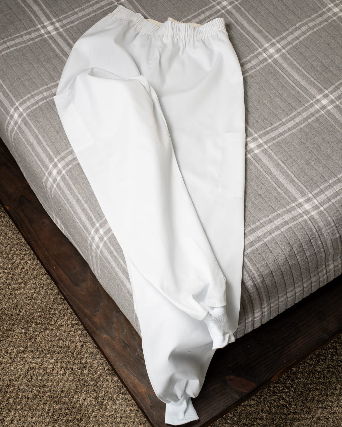 Scrub Pants, Jogger, Adult in White