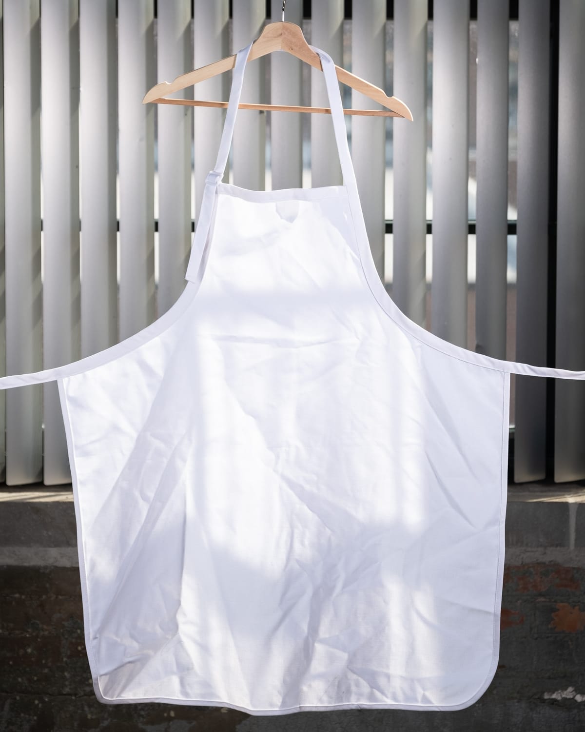 Apron, Adult Mid Length in White
