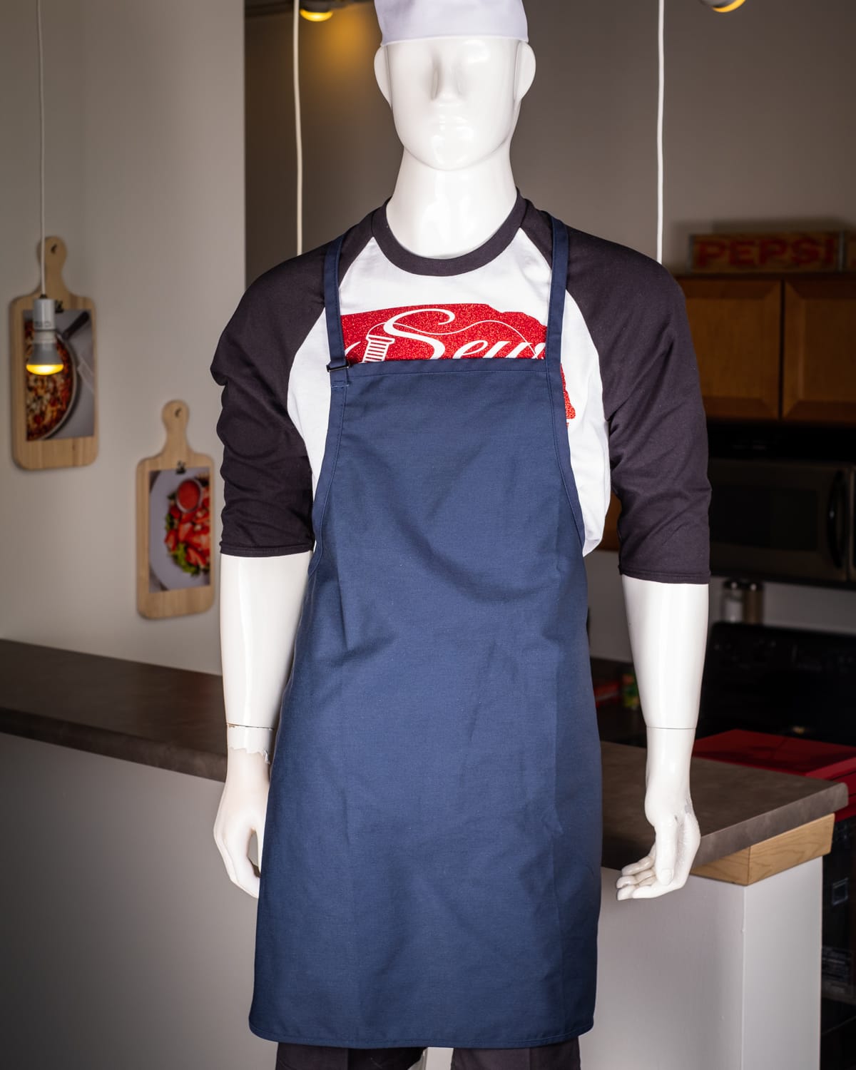 Apron, Adult Knee Length in Navy Blue