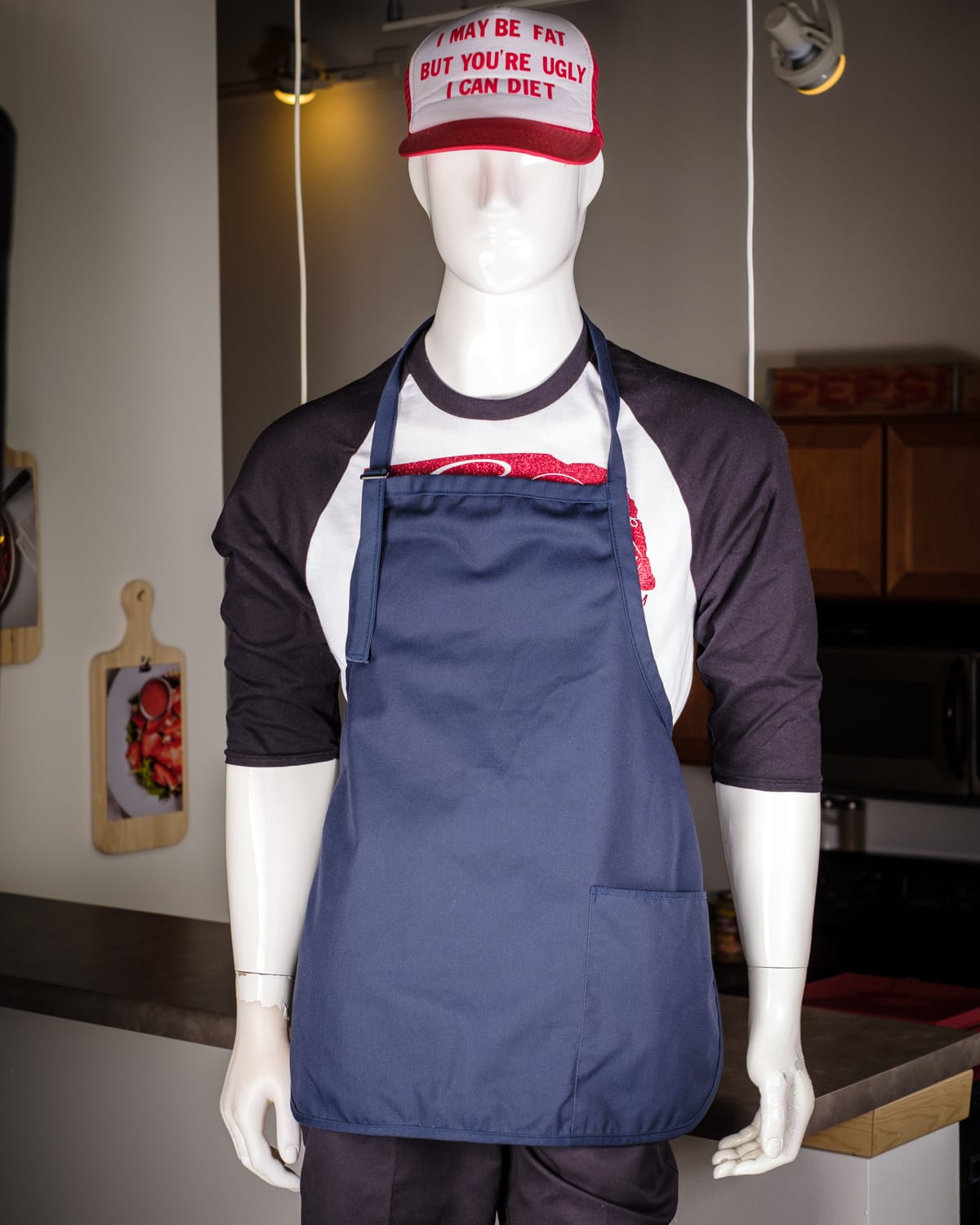 Apron, Adult Short Length in Navy Blue