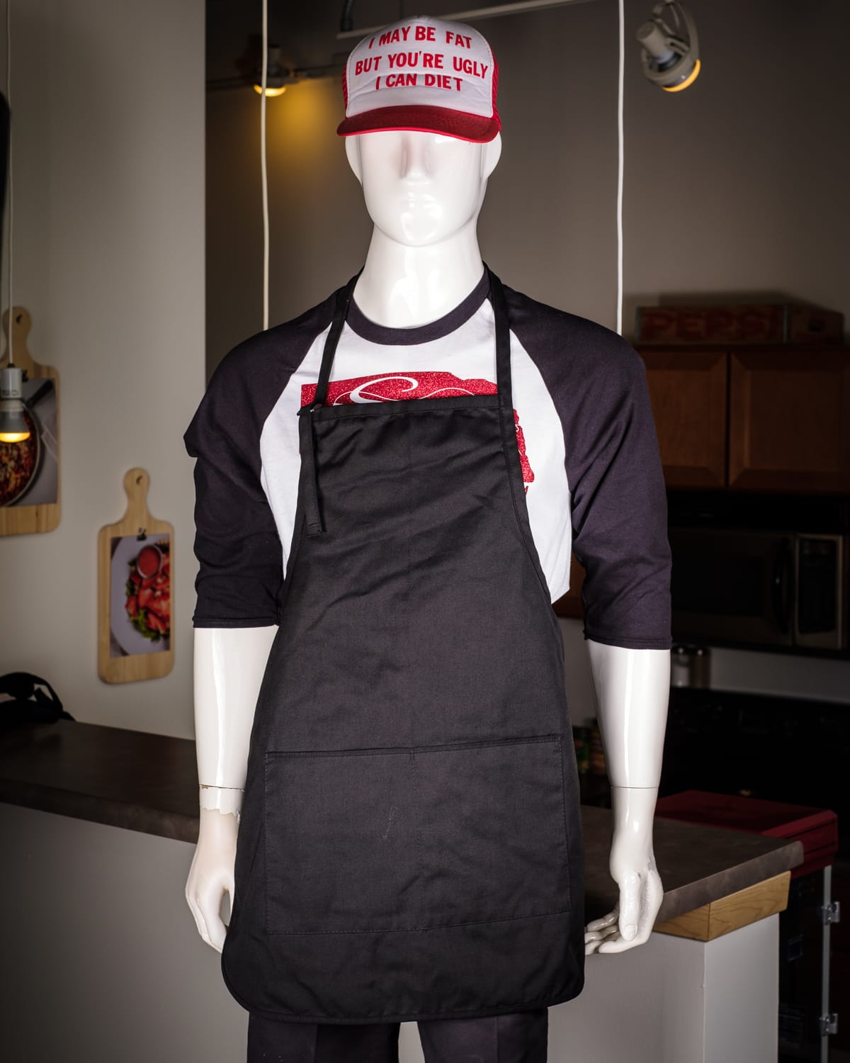 Apron, Adult Mid Length in Black