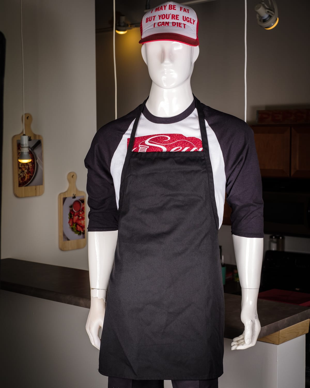 Apron, Adult Mid Length in Black