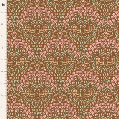 Cotton Fabric, 44" Wide in Larissa Caramel by Tilda