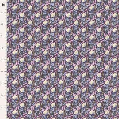 Cotton Fabric, 44" Wide in Cottonfield Eggplant by Tilda