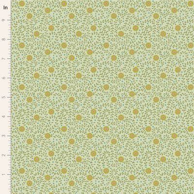 Cotton Fabric, 44" Wide in Daisydream Pistachio by Tilda