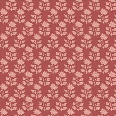 Cotton Fabric, 44" Wide in Rhubarb by Tilda