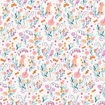 Cotton Fabric, 44/45" Wide in Fox Garden by Dashwood Studio