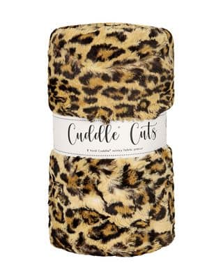 Minky, 2 Yard Luxe Cuddle Cuts in Leopard Sand by Shannon Fabrics