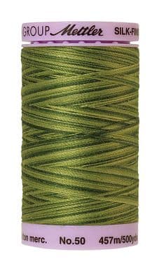Silk Finish 50wt Mercerized Cotton Sewing Thread in 9818 Ferns by Mettler