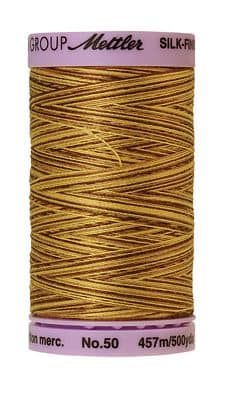 Silk Finish 50wt Mercerized Cotton Sewing Thread in 9828 Choco Banana by Mettler