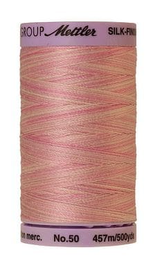 Silk Finish 50wt Mercerized Cotton Sewing Thread in 9837 So Soft Pink by Mettler