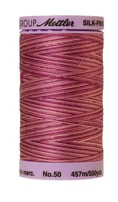 Silk Finish 50wt Mercerized Cotton Sewing Thread in 9839 Pink Flox by Mettler