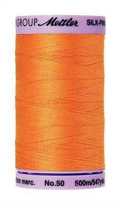Silk Finish 50wt Mercerized Cotton Sewing Thread in 0122 Pumpkin by Mettler