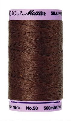 Silk Finish 50wt Mercerized Cotton Sewing Thread in 0173 FriarBrown by Mettler